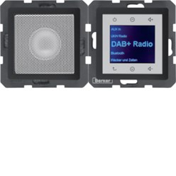Radio Touch met luidspreker DAB+, berker Q.1/Q.3/Q.7 antraciet